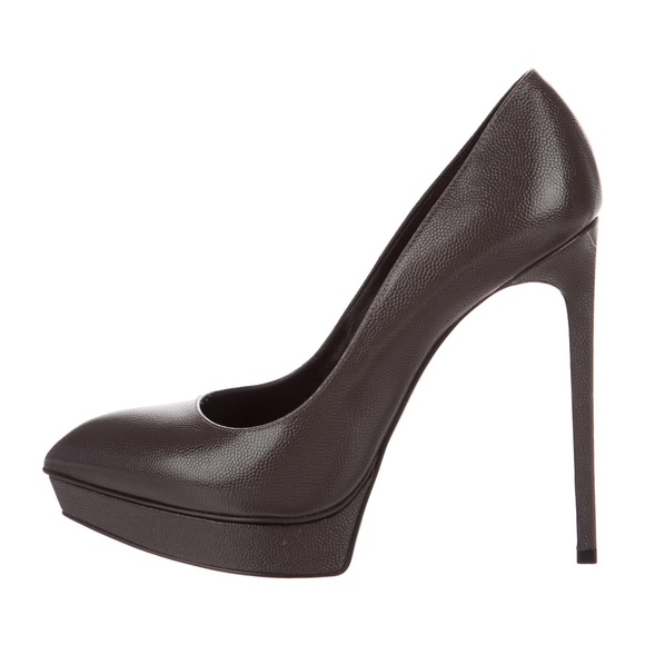 SAINT LAURENT Janis Platform Pumps 40.5 Fits 9.5 - Picture 1 of 5